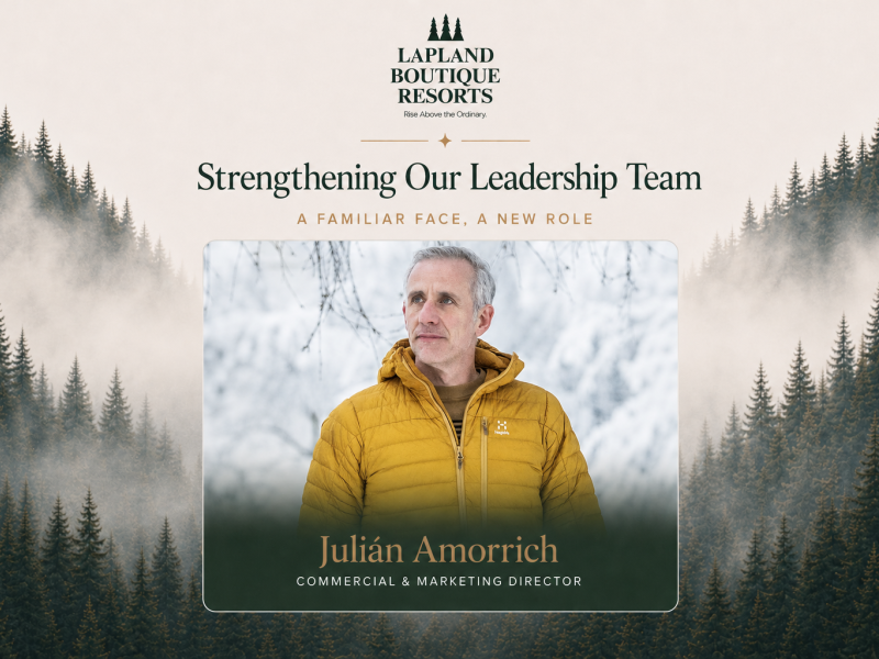 Julián Amorrich, Commercial & Marketing Director at Lapland Boutique Resorts